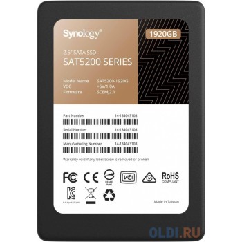 Твердотельный накопитель SSD 2.5" 1.92 Tb Synology SAT5200-1920G Read 530Mb/s Write 500Mb/s