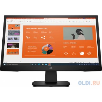 HP P22va G4 Monitor 1920x1080, 16:9, VA, 250 cd/m2, 1200:1, 7ms, 178°/178°, VGA, HDMI, tilt, swivel, 60 Hz, Black