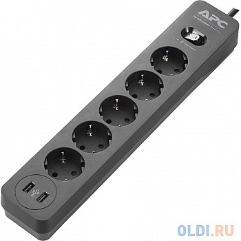 Сетевой фильтр APC PME5U2B-RS 5 розеток 2xUSB 1.5 м