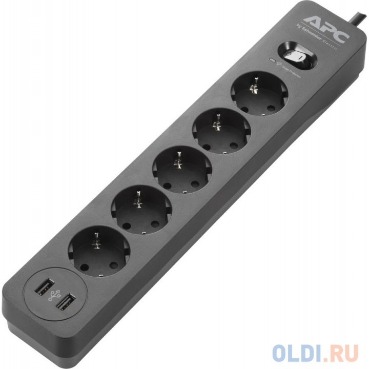 Сетевой фильтр APC PME5U2B-RS 5 розеток 2xUSB 1.5 м