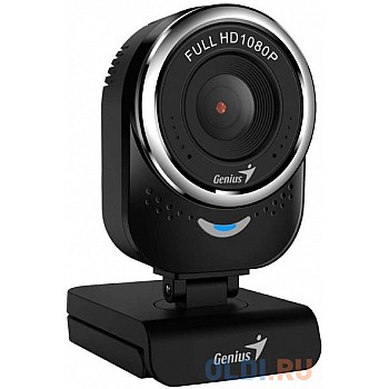 GENIUS QCam 6000, black, Full-HD 1080p webcam, universal clip, 360 degree swivel, USB, built-in microphone, rotation 360 degree, tilt 90 degree