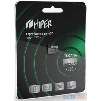 Карта памяти microSDHX 256GB CL10 UHS-1 U3, Tucana, Hiper