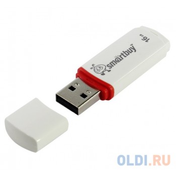 Внешний накопитель 16Gb USB Drive <USB2.0 Smartbuy Crown White (SB16GBCRW-W)