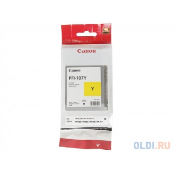 Картридж Canon PFI-107 Y для iPF680/685/780/785 130мл желтый 6708B001