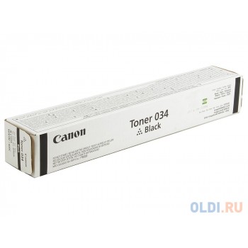 Тонер Canon C-EXV034 TONER BK для iR C1225/iF. Чёрный. 12 000 страниц.