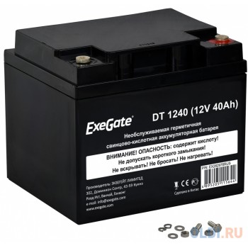 Exegate EX282976RUS Exegate EX282976RUS Аккумуляторная батарея ExeGate DT 1240 (12V 40Ah), клеммы под болт М5