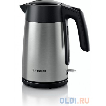 Чайник электрический Bosch TWK7L460 1.7л. 2400Вт нержавеющая сталь/черный (корпус: нержавеющая сталь)