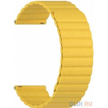 Универсальный кожаный ремешок для часов 22 mm LYAMBDA POLLUX DSP-15-22-YL Yellow