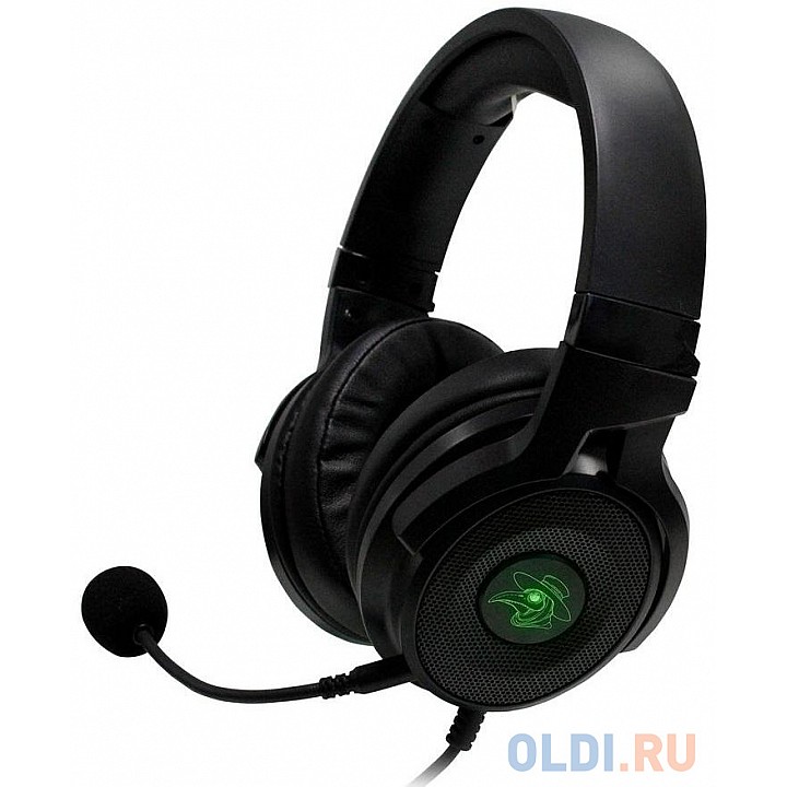 Наушники с микрофоном Оклик HS-L910G DEATH_CURE черный 2.2м мониторные оголовье (SW-HG101)