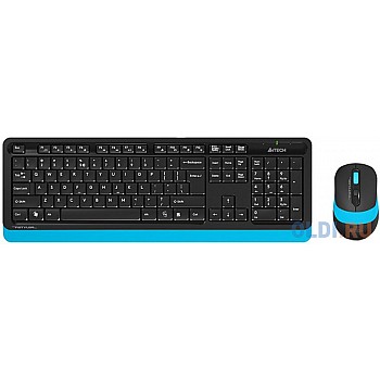 A-4Tech Клавиатура + мышь A4 Fstyler FG1010 BLUE клав:черный/синий мышь:черный/синий USB беспроводная [1147572]