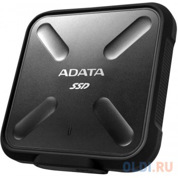 Внешний жесткий диск 1Tb SSD Adata SD700 Series ASD700-1TU31-CBK черный (USB3.1, 440/430Mbs, 3D TLC, 84х14х84mm, 80g)