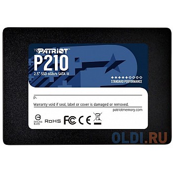 Твердотельный накопитель SSD 2.5" 128 Gb Patriot P210S128G25 Read 450Mb/s Write 430Mb/s 3D NAND TLC