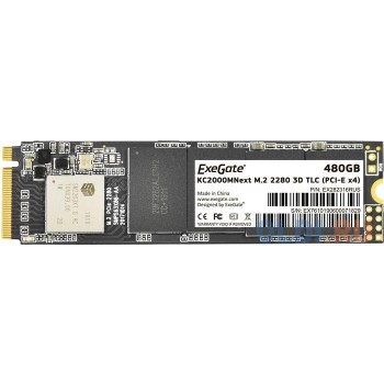 Твердотельный накопитель SSD M.2 480 Gb Exegate Next KC2000TP480 Read 1500Mb/s Write 1100Mb/s 3D NAND TLC EX282316RUS