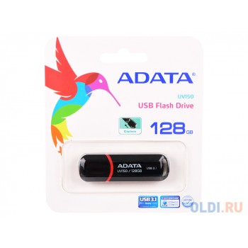 Внешний накопитель 128GB USB Drive ADATA USB 3.1 UV150 черная 90/20 МБ/с AUV150-128G-RBK