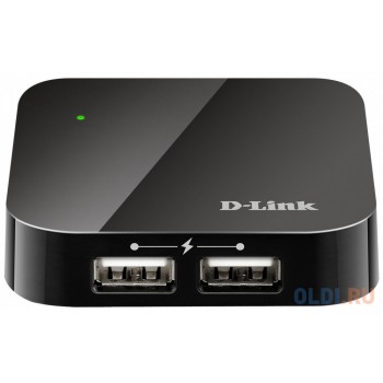 Концентратор USB 2.0 D-Link DUB-H4/D1A/E1A 4 x USB 2.0 черный