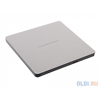 Оптич. накопитель ext. DVD±RW HLDS (Hitachi-LG Data Storage) GP60NS60 Silver <USB 2.0, 9.5mm, Tray, Retail