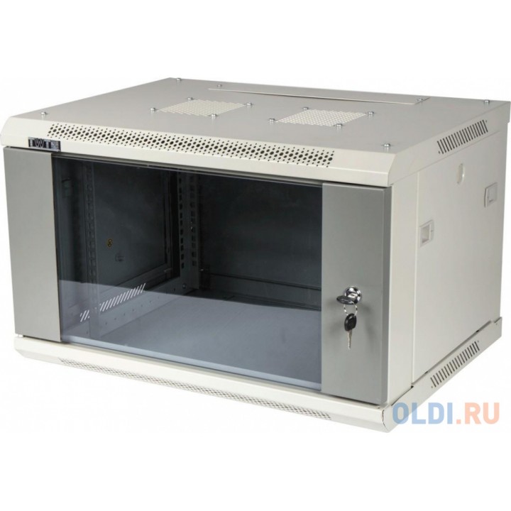 Шкаф настенный серии Pro, 9U 600x450, стеклянная дверь TWT-CBWPG-9U-6x4-GY