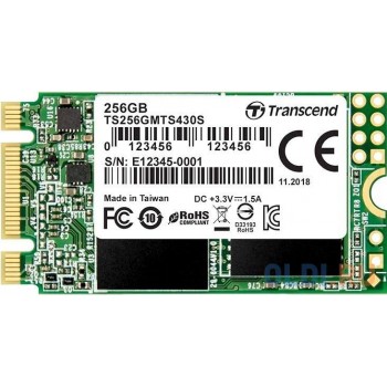 Твердотельный накопитель SSD M.2 256 Gb Transcend TS256GMTS430S Read 550Mb/s Write 480Mb/s TLC