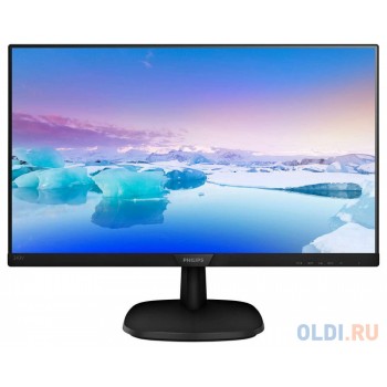 Монитор 23.8" Philips 243V7QDSB/00(01) Black IPS, 1920x1080, 5ms, 250 cd/m2, 1000:1 (DCR 10M:1), D-Sub, DVI, HDMI, vesa