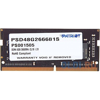 Оперативная память для ноутбука Patriot PSD48G266681S SO-DIMM 8Gb DDR4 2666MHz