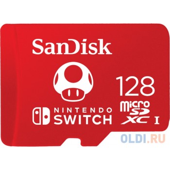 Флеш карта microSD 128GB SanDisk microSDXC Class 10 UHS-I A1 C10 V30 U3 for Nintendo Switch 100MB/s