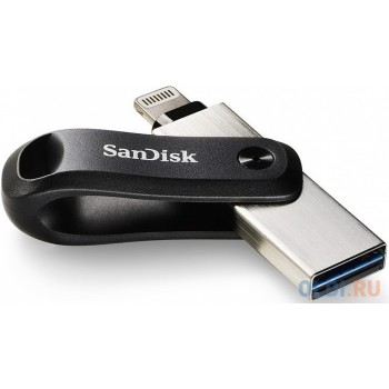 Флешка 64Gb SanDisk iXpand Go USB 3.0 Lightning серебристый черный SDIX60N-064G-GN6NN