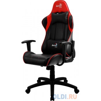Игровое кресло Aerocool AC100 AIR Black Red , черно-красное, до 150 кг, ШxДxВ : 69x70x121-131см, газлифт класс 3 до 100 мм, механизм "Бабочка"