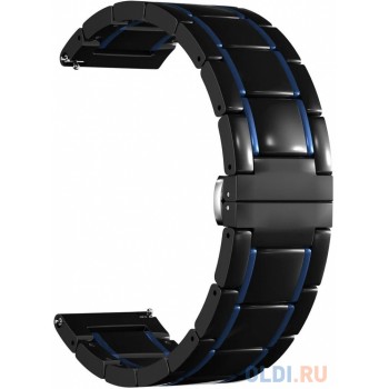 Универсальный керамический ремешок для часов 20 mm LYAMBDA LIBERTAS DSG-09-20-BD Black/Dark Blue