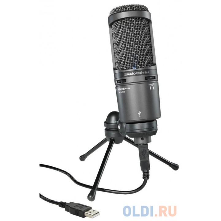 Микрофон проводной Audio-Technica AT2020USB+ черный