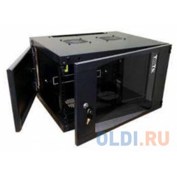 Шкаф настенный 15U Lanmaster TWT-CBWNG-15U-6X6-BK 550x600mm черный 60кг