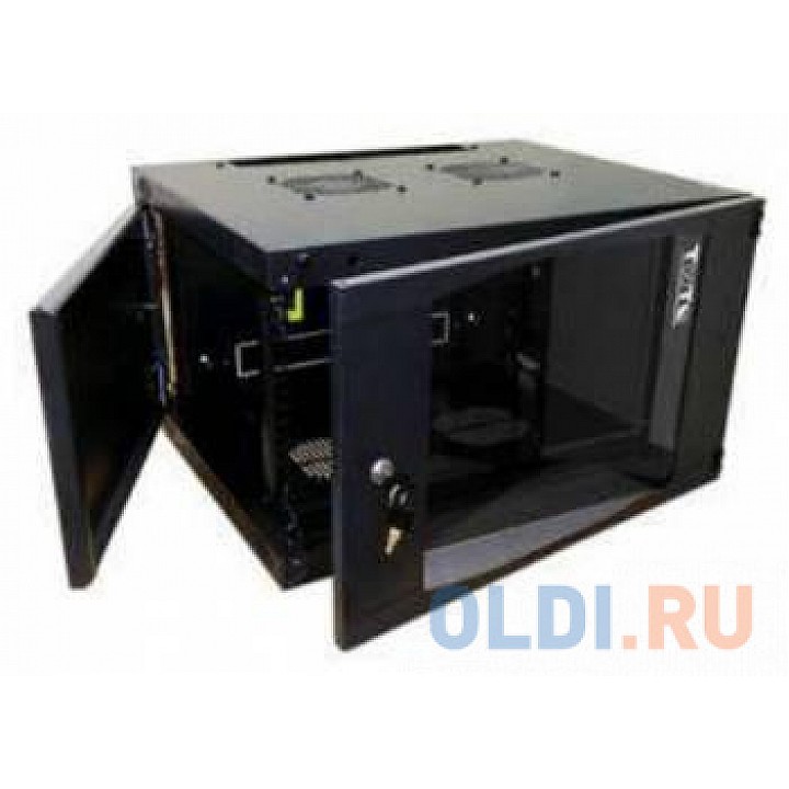 Шкаф настенный 15U Lanmaster TWT-CBWNG-15U-6X6-BK 550x600mm черный 60кг