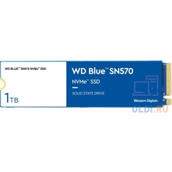 Накопитель твердотельный WD Твердотельный накопитель SSD WD Blue SN570 WDS100T3B0C 1ТБ M2.2280 NVMe PCIe Gen3 8Gb/s