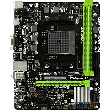 A68MHE, Socket FM2, AMD A68H, 2xDDR3-2133, D-SUB+HDMI, 1xPCI-Ex16, 1xPCI-Ex1, 4xSATA3(RAID 0/1/10), 6 Ch Audio, GLan, (2+4)xUSB2.0, (2+0)xUSB3.2, 2xPS/2, mATX, RTL, {20}