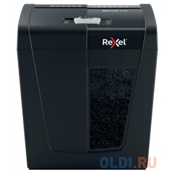 Шредер Rexel SECURE X10 EU черный (секр.P-4)/фрагменты/10лист./18лтр./скрепки/скобы