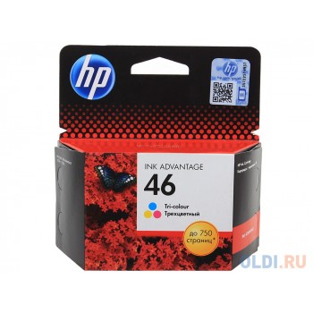 Картридж HP №46 CZ638AE для Deskjet Ink Advantage 2020hc Printer / 2520hc AiO трехцветный