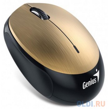 Мышь Genius Micro Traveler 9000BT V2 Gold, Bluetooth V4.0, компактная, прорезиненные вставки, оптическая, 800/1000/1200/1600 dpi, аккумулятор, USB