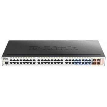 Коммутатор D-Link DGS-3000-52L/B1A Управляемый коммутатор 2 уровня с 48 портами 10/100/1000Base-T и 4 портами 1000Base-X SFP