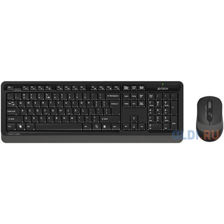 A-4Tech Клавиатура + мышь A4 Fstyler FG1010 GREY клав:черный/серый мышь:черный/серый USB беспроводная 