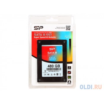 Твердотельный накопитель SSD 2.5" 480Gb Silicon Power S55 (TLC, SATA 6Gb/s) (SP480GBSS3S55S25)