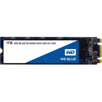 Твердотельный накопитель SSD M.2 1Tb Western Digital WD Blue 3D NAND SSD WDS100T2B0B (SATA 6Gb/s, M.2)