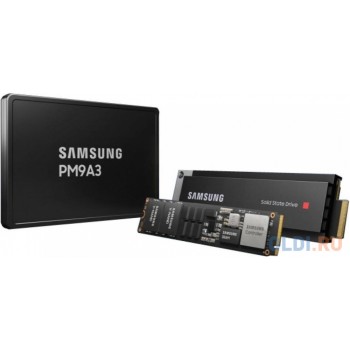 Samsung Enterprise SSD, 2.5"(SFF/U.2), PM9A3, 960GB, NVMe/PCIE Gen4 x4, R6500/W1500Mb/s, IOPS(R4K) 580K/70K, MTBF 2M, 1 DWPD, OEM, 5 years, ( analog MZQLB960HAJR-00007)