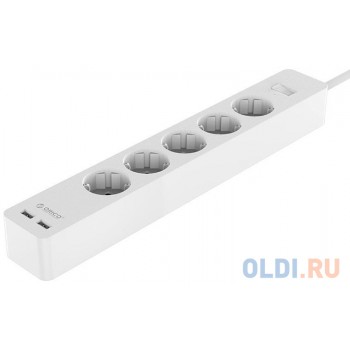 Сетевой фильтр Orico GPC-5A2U 5 розеток 2xUSB 1.5 м