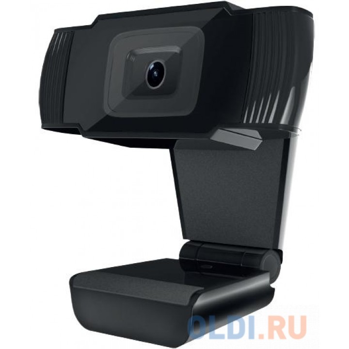 CBR CW 855HD Black, Веб-камера с матрицей 1 МП, разрешение видео 1280х720, USB 2.0, встроенный микрофон с шумоподавлением, фикс.фокус, крепление на мониторе, длина кабеля 1,4 м, цвет чёрный