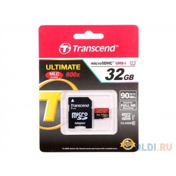 Карта памяти MicroSDHC 32GB Transcend Class10 U1 UHS-I Ultimate (TS32GUSDHC10U1)