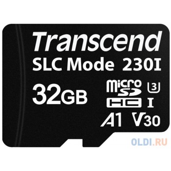 Промышленная карта памяти microSD Transcend 230I, 32 Гб 3D NAND TLC, темп. режим от -40? до +85?, без адаптера