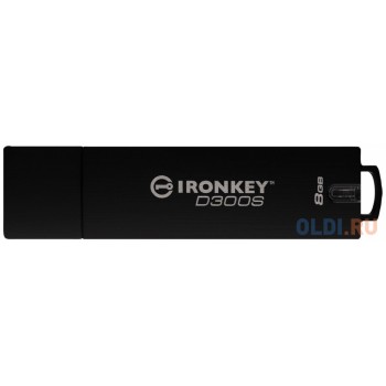 Флэш-драйв Kingston IronKey D300S Managed serialized, 8 Гб, USB 3.1 gen.1 (требуется ПО IronKey EMS от DataLocker)