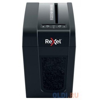 Шредер Rexel SECURE X6-SL EU черный (секр.P-4)/фрагменты/6лист./10лтр./скрепки/скобы