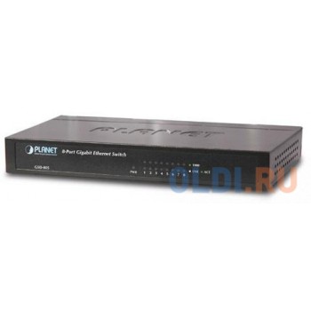 8-Port 1000Base-T Desktop Gigabit Ethernet Switch - Internal Power