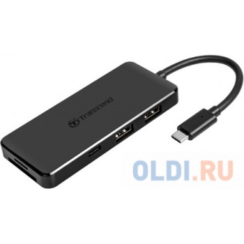 Концентратор USB Type A Transcend HUB5C 4 х USB 3.0 SD/SDHC microSD 2 х USB Type-C черный