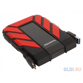 Внешний жесткий диск 1Tb Adata HD710P AHD710P-1TU31-CRD черно-красный (2.5" USB3.0)